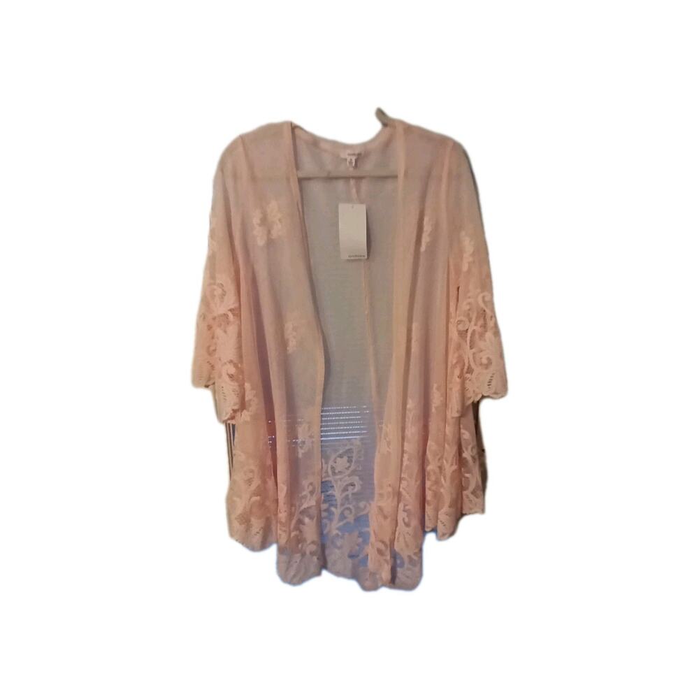 Eyeshadow NWT Pink Kimono Cover-up Duster Sz Med. Maxi Length Fairy Cottage